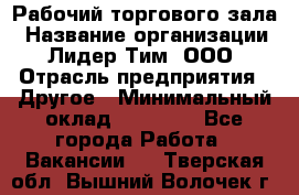 Рабочий торгового зала › Название организации ­ Лидер Тим, ООО › Отрасль предприятия ­ Другое › Минимальный оклад ­ 16 700 - Все города Работа » Вакансии   . Тверская обл.,Вышний Волочек г.